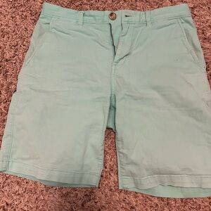 johnnie-O 30 seafoam green faded Flat Front Shorts cotton/spandex
